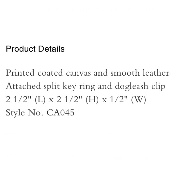 NEW! COACH Mirror Keychain / Bag Charm, Ditsy Print w/ Dogleash Clip, NWT! - Picture 5 of 13